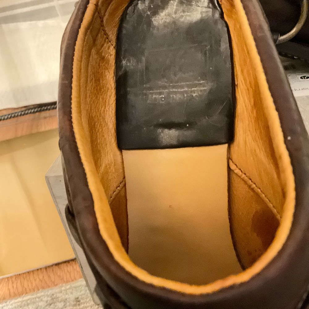 Frye Brown Leather Mules with Buckle Detail - Picture 15 of 16